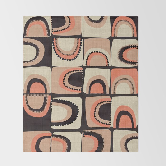 checkers rainbows modern shapes Throw Blanket Gallery Image 2