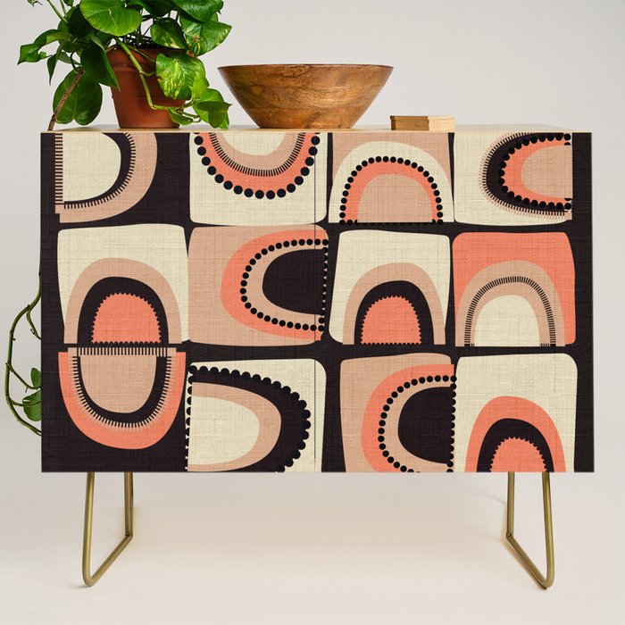 checkers rainbows modern shapes Credenza Gallery Image 1