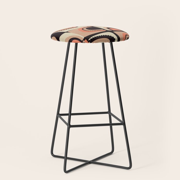 checkers rainbows modern shapes Stool Gallery Image 1