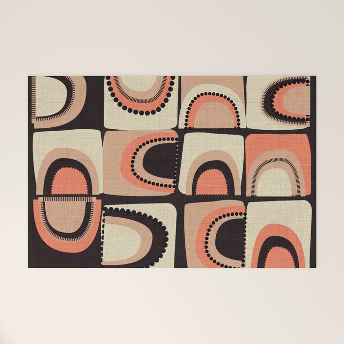 checkers rainbows modern shapes Welcome Mat Gallery Image 1