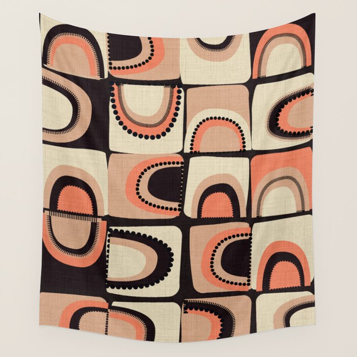 checkers rainbows modern shapes Wall Tapestry Gallery Image 4