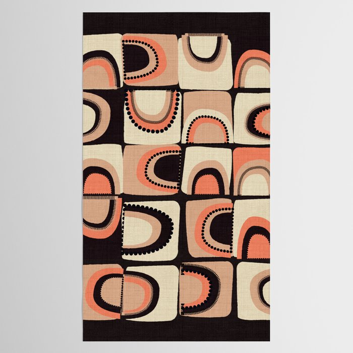 checkers rainbows modern shapes Tablecloth Gallery Image 2
