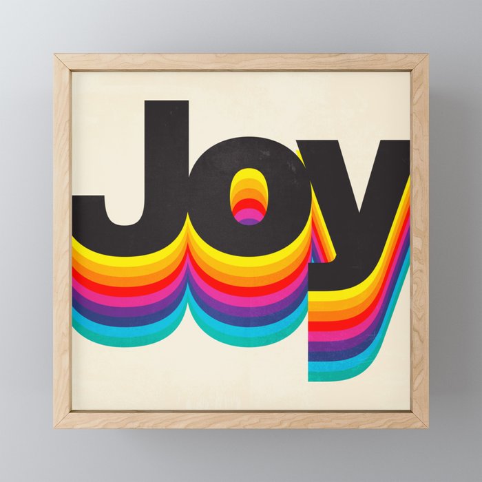 Joy: Retro Typography Edition Mini Art Print Gallery Image 1
