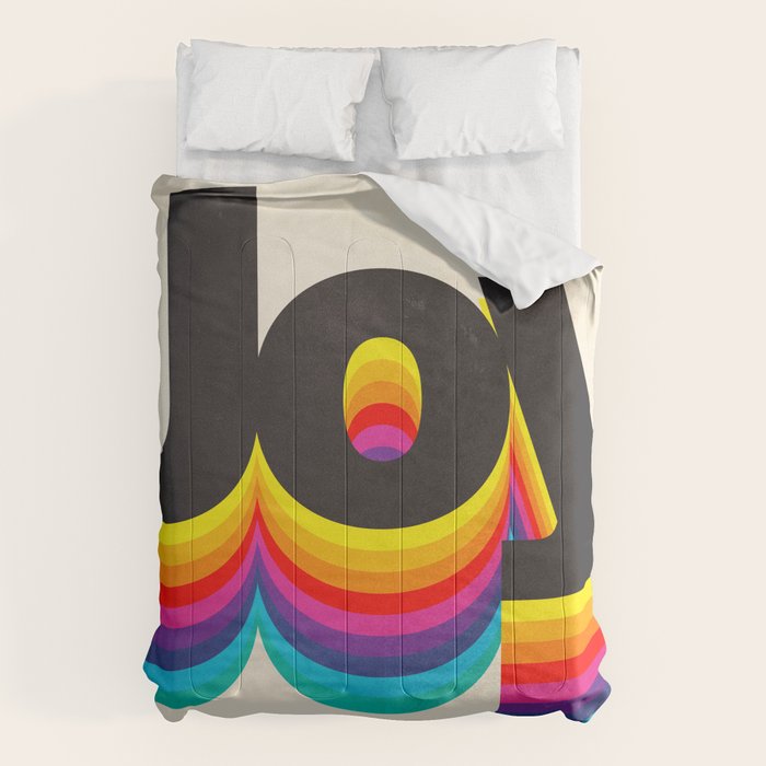 Joy: Retro Typography Edition Comforter Gallery Image 6
