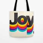 Joy: Retro Typography Edition Tote Bag Gallery Image 1