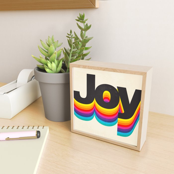 Joy: Retro Typography Edition Mini Art Print Gallery Image 2