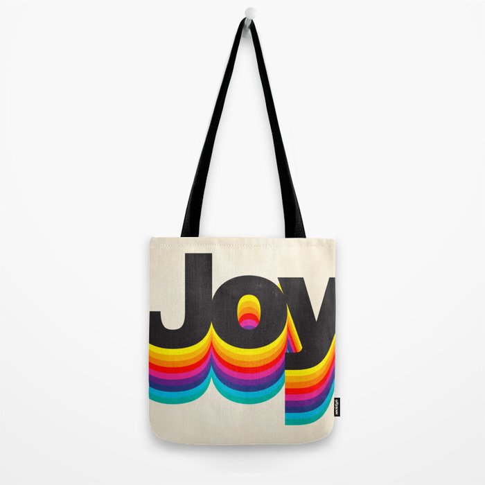 Joy: Retro Typography Edition Tote Bag Gallery Image 2