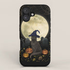 The Black Cat on Halloween Night iPhone Case Gallery Image 1