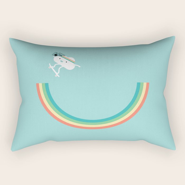 Skateboarding cloud Rectangular Pillow Gallery Image 2