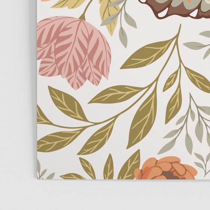 William Morris Inspired Butterfly Poster Gallery Image 3
