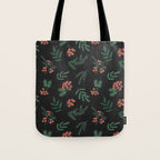 Yuletide Botanical Print Tote Bag Gallery Image 1