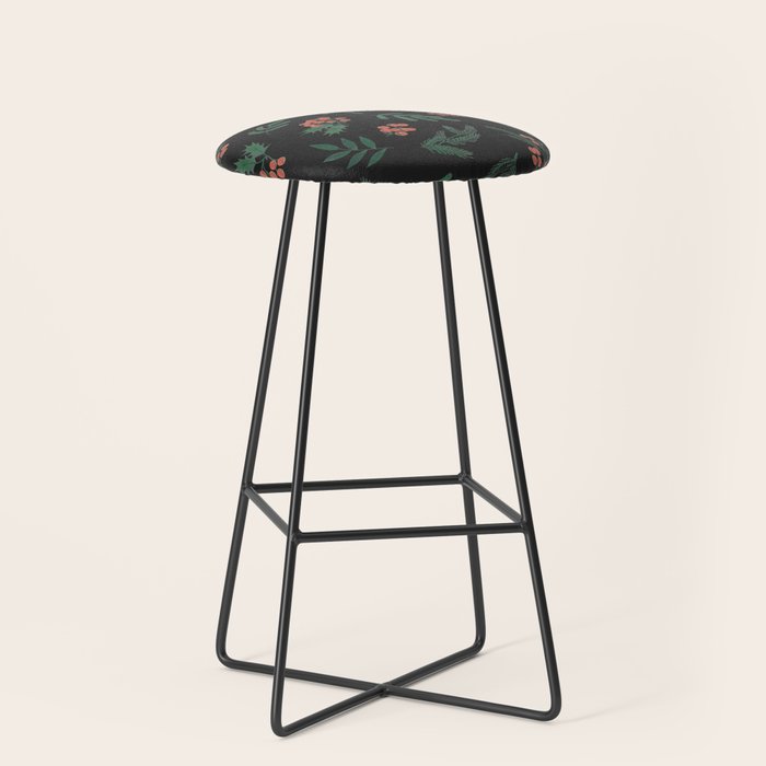 Yuletide Botanical Print Stool Gallery Image 1