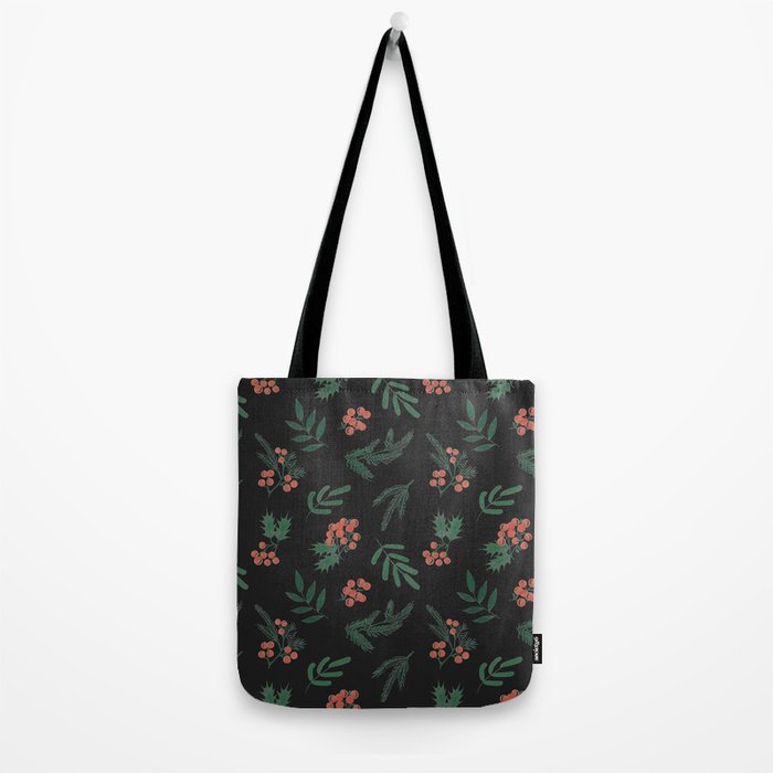 Yuletide Botanical Print Tote Bag Gallery Image 2
