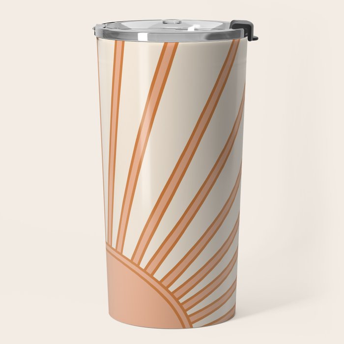 Sun Print Sunrise Sunshine Sun Wall Art Boho Sun Earth Tones Terracotta Mid Century Modern Decor  Travel Mug Gallery Image 2
