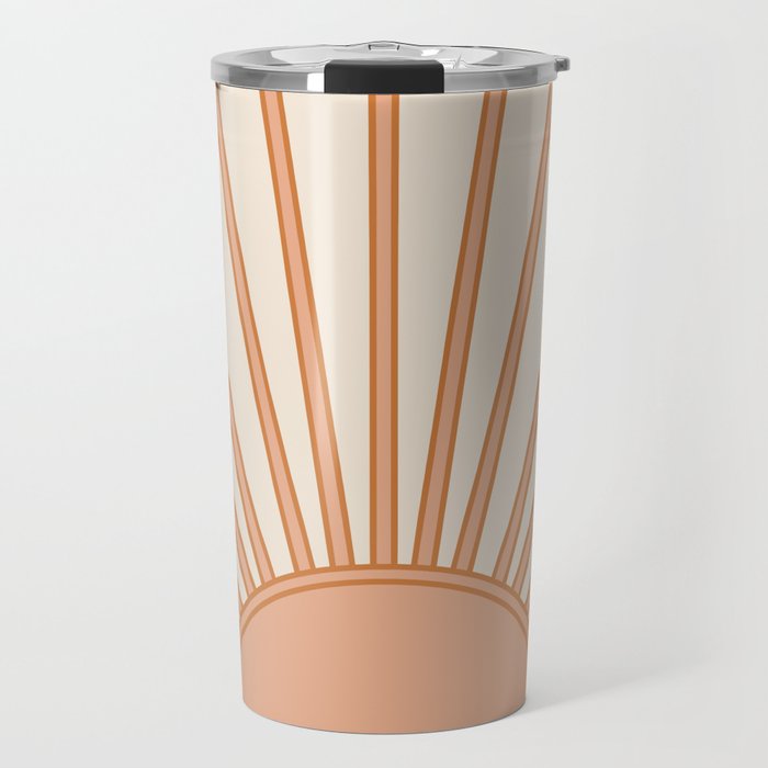 Sun Print Sunrise Sunshine Sun Wall Art Boho Sun Earth Tones Terracotta Mid Century Modern Decor  Travel Mug Gallery Image 1