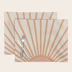 Sun Print Sunrise Sunshine Sun Wall Art Boho Sun Earth Tones Terracotta Mid Century Modern Decor  Placemat Gallery Image 1