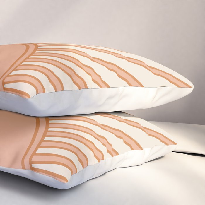 Sun Print Sunrise Sunshine Sun Wall Art Boho Sun Earth Tones Terracotta Mid Century Modern Decor  Pillow Sham Gallery Image 3