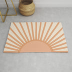 Sun Print Sunrise Sunshine Sun Wall Art Boho Sun Earth Tones Terracotta Mid Century Modern Decor  Rug Gallery Image 1