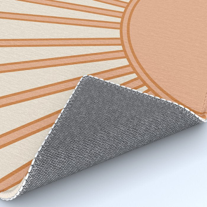 Sun Print Sunrise Sunshine Sun Wall Art Boho Sun Earth Tones Terracotta Mid Century Modern Decor  Rug Gallery Image 4