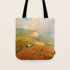Václav Radimský (1867-1946) Normandy coast in bloom Impressionist Landscape Painting Bright Colors Tote Bag Gallery Image 1