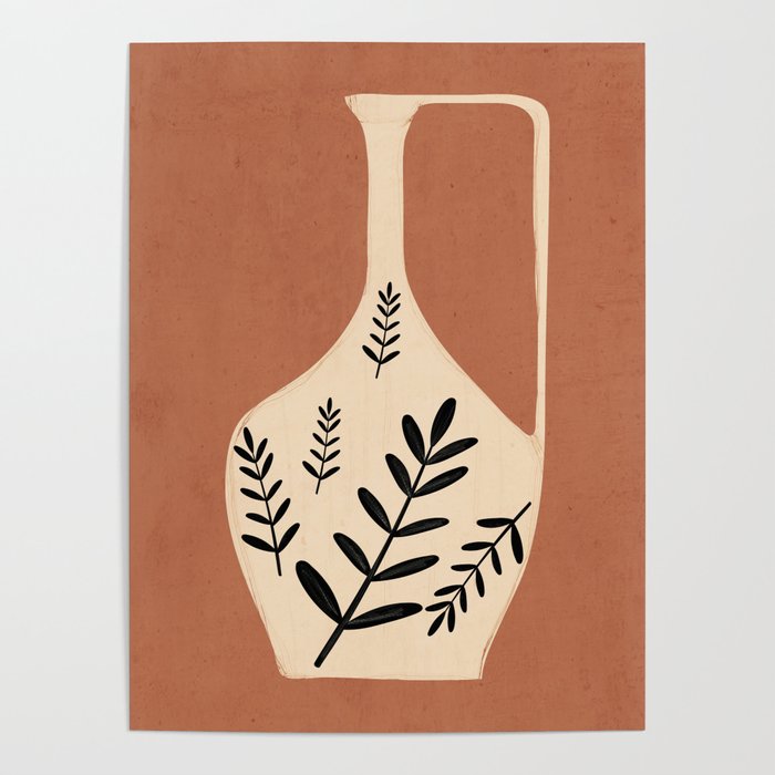 Minimal Abstract Art Vase 18 Poster Gallery Image 1