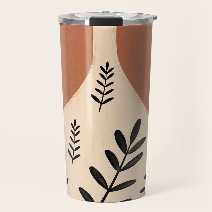 Minimal Abstract Art Vase 18 Travel Mug Gallery Image 1