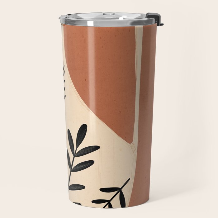 Minimal Abstract Art Vase 18 Travel Mug Gallery Image 2