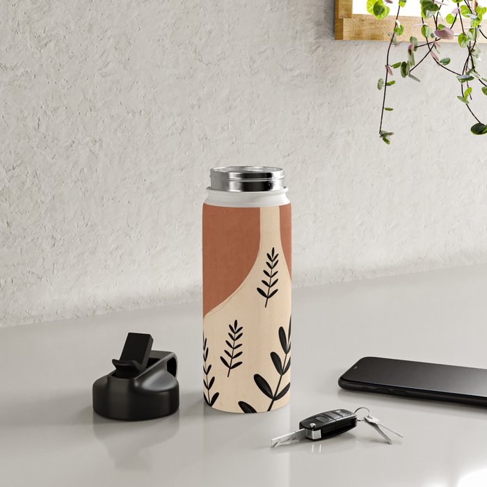 Minimal Abstract Art Vase 18 Water Bottle Gallery Image 4