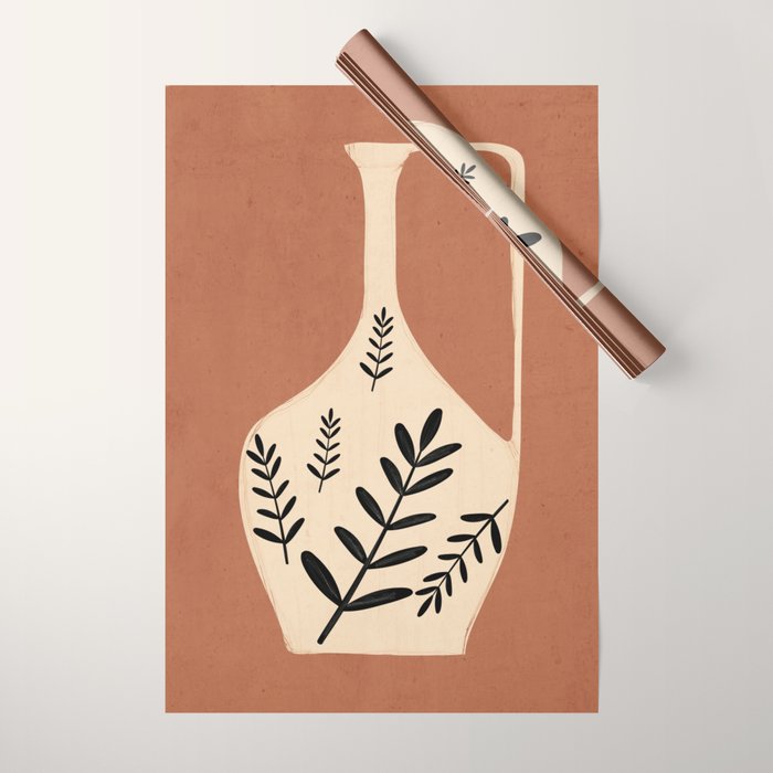 Minimal Abstract Art Vase 18 Wrapping Paper Gallery Image 1