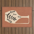 Minimal Abstract Art Vase 18 Outdoor Rug Gallery Image 1