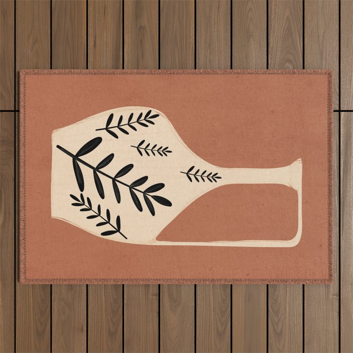 Minimal Abstract Art Vase 18 Outdoor Rug Gallery Image 1