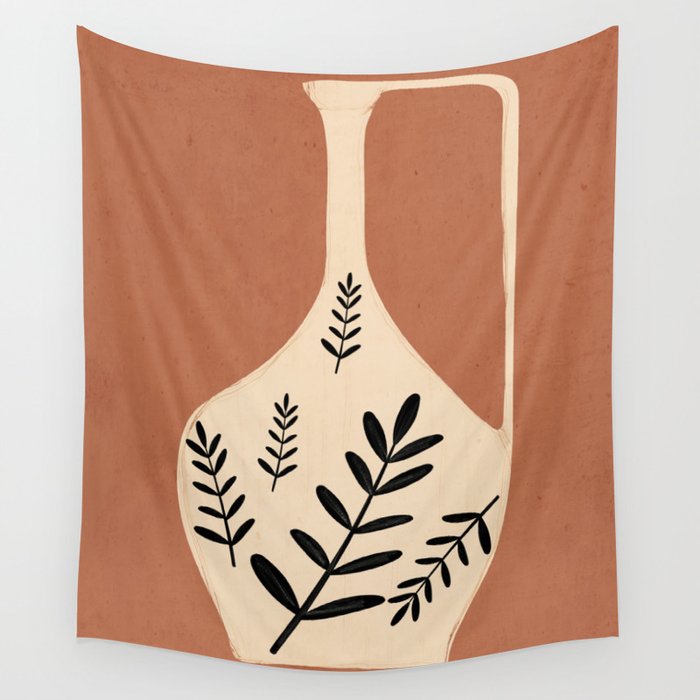 Minimal Abstract Art Vase 18 Wall Tapestry Gallery Image 1