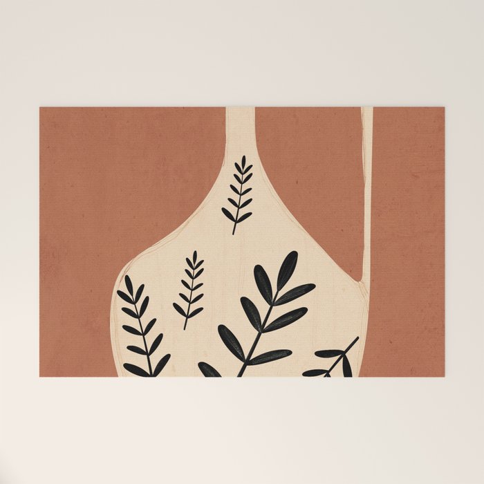 Minimal Abstract Art Vase 18 Welcome Mat Gallery Image 1