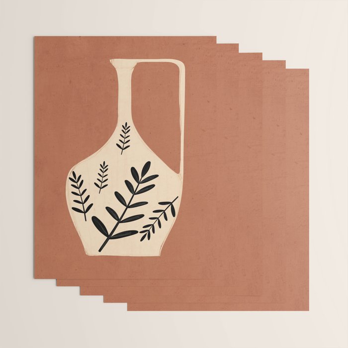 Minimal Abstract Art Vase 18 Wrapping Paper Gallery Image 3