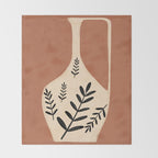 Minimal Abstract Art Vase 18 Throw Blanket Gallery Image 2