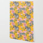 Striped For Life | Zebra Mango Forest | Modern Bohemian Wildlife Jungle | Botanical Nature Wallpaper Gallery Image 2
