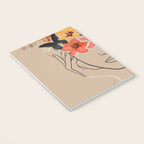 WOMAN WITH FLOWERS 7 Line Art  Notebook Gallery Image 3