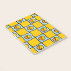 Yellow Ying Yang Checkered Print Notebook Gallery Image 3