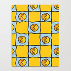 Yellow Ying Yang Checkered Print Notebook Gallery Image 4