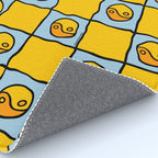 Yellow Ying Yang Checkered Print Rug Gallery Image 4