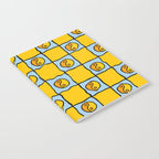 Yellow Ying Yang Checkered Print Notebook Gallery Image 2