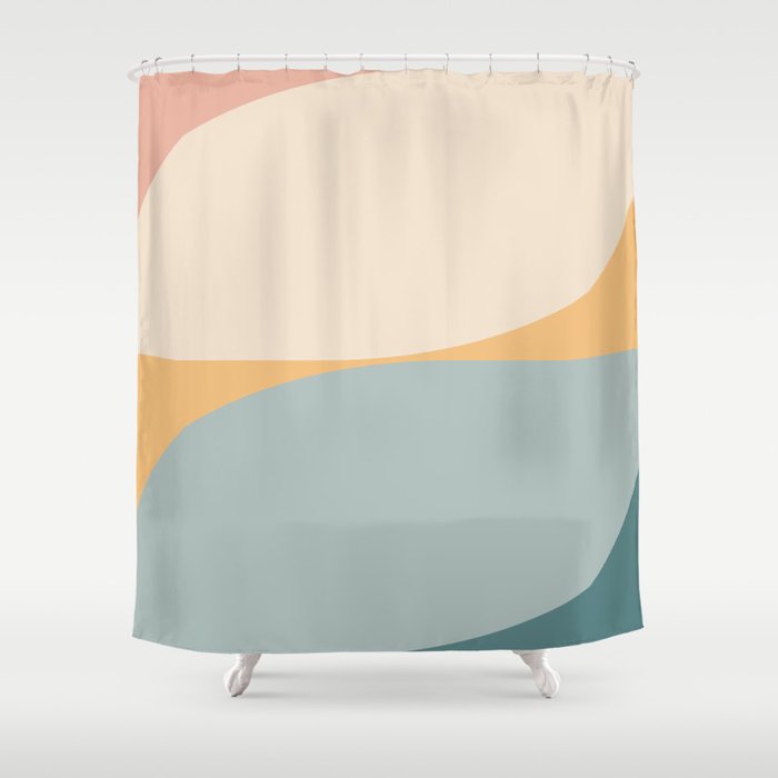 Almond Abstract XIII Shower Curtain Gallery Image 1