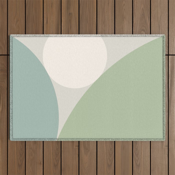 Circular Abstract VI Outdoor Rug Gallery Image 1