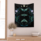 Lime Hawk Moths Night Wall Tapestry Gallery Image 2