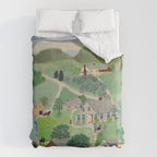 Anna Mary Robertson 'Grandma' Moses The Old Oaken Bucket American Folk Art Comforter Gallery Image 6