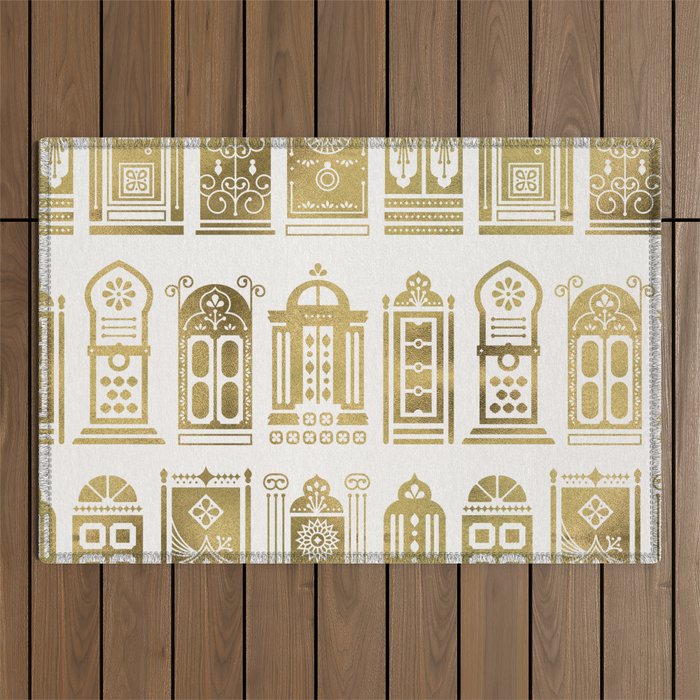 Moroccan Doors - Gold Palette Outdoor Rug Gallery Image 1
