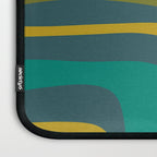 Palm Springs Mid Century Modern Abstract Pattern in Teal and Mid Mod Orange, Olive, Mustard Laptop Sleeve Gallery Image 3