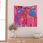 Roller Skaters 3 Wall Tapestry Gallery Image 2