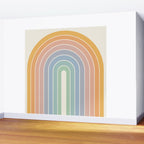 Gradient Arch XIII Retro Mid Century Modern Rainbow Wall Mural Gallery Image 2