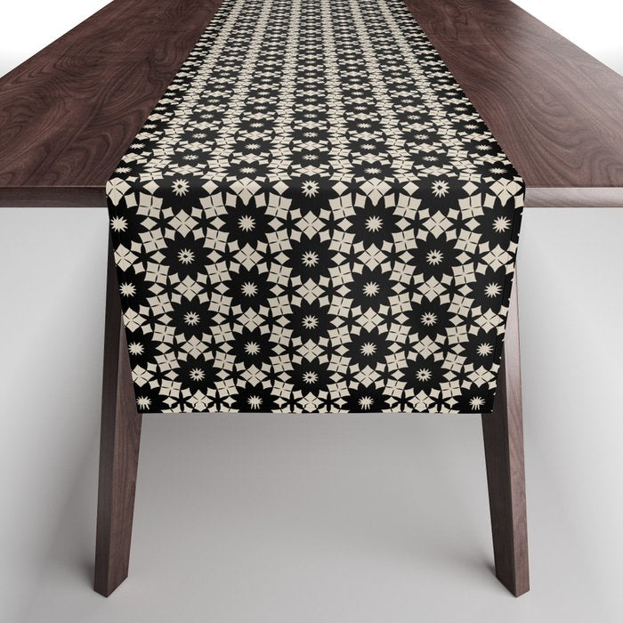 Intricate Geometric Floral Pattern Table Runner Gallery Image 1